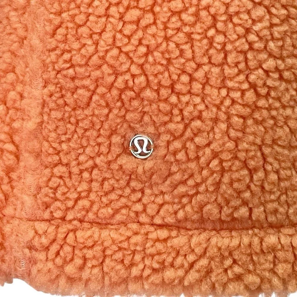 NWT Lululemon Textured Fleece Full Zip Jacket Pink Savannah Size 12 Athleisure